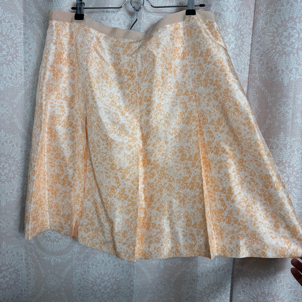 Vintage NWT Casual Corner Women's Silk Peach Skirt